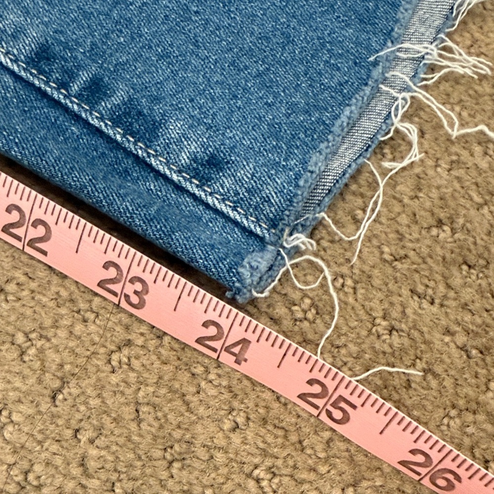 Ag Adriano Goldschmied Medium Blue Bootcut Jeans with Frayed Hem - Picture 10 of 13